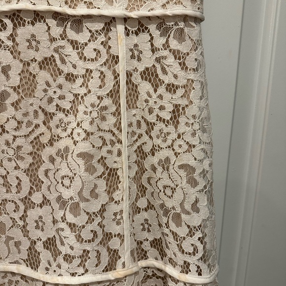 Lush: Cream and white lace dress - S - Minor discoloring (pictured) - Picture 3 of 4